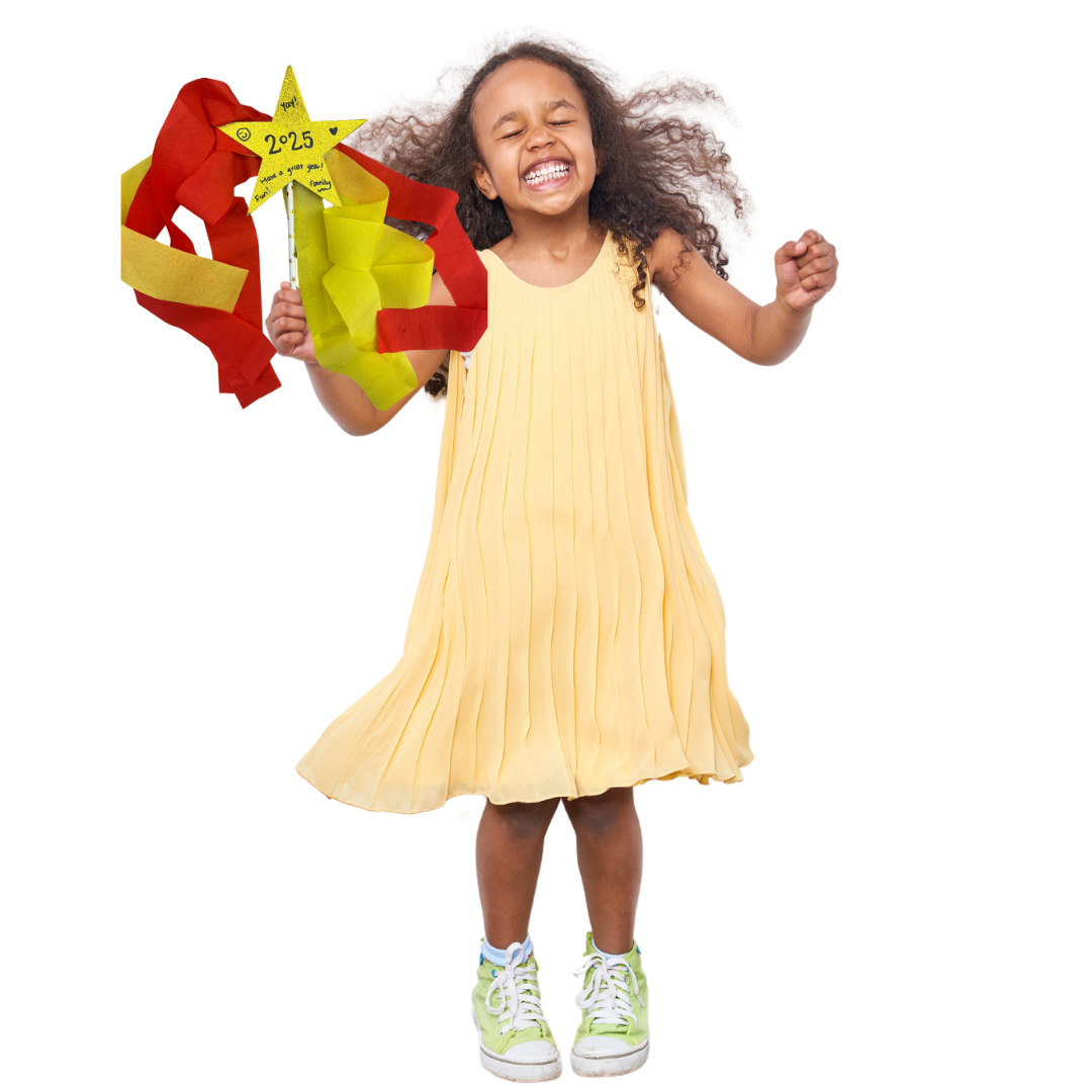 Craft: Fireworks Dance Wand for Lunar New Year